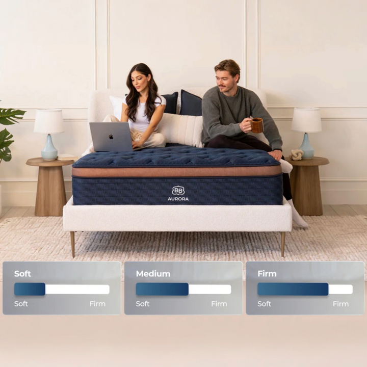 Brooklyn Bedding - Aurora Luxe Cooling - Firm, Med, Soft - On Display In-Store