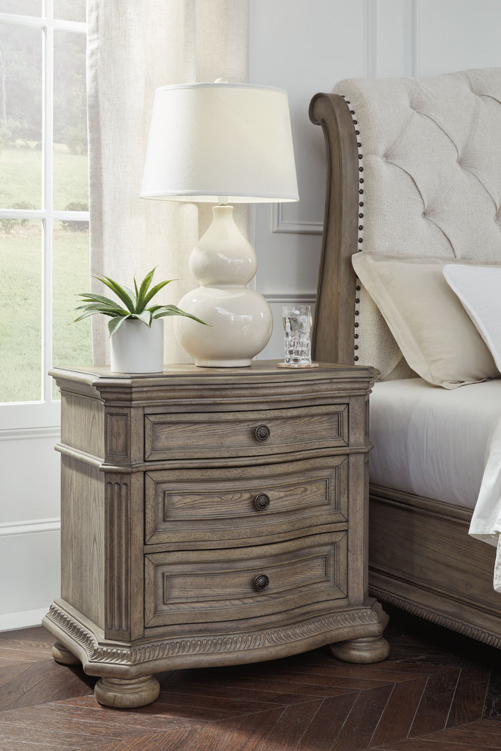 Ardenfield - Three Drawer Night Stand - Light Brown