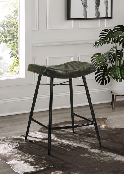 Bayu - Leather Upholstered Counter Stool (Set of 2)