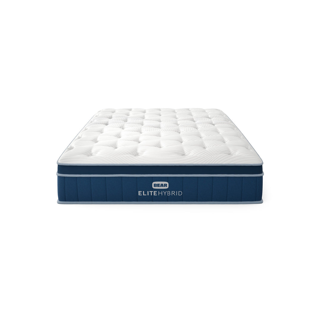 Bear Elite Hybrid mattress front hero view on white background