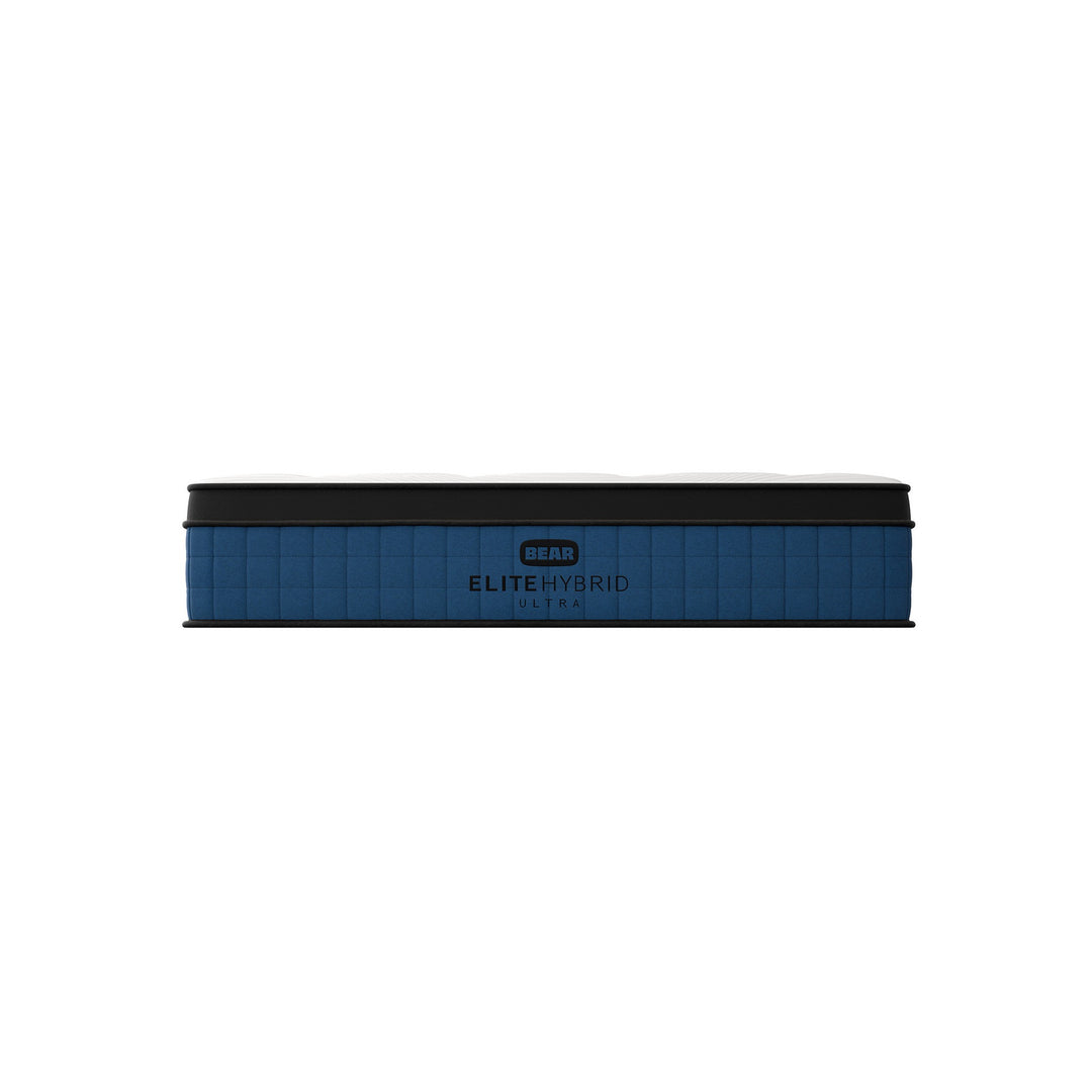 Bear Elite Ultra Hybrid mattress foot end low angle view
