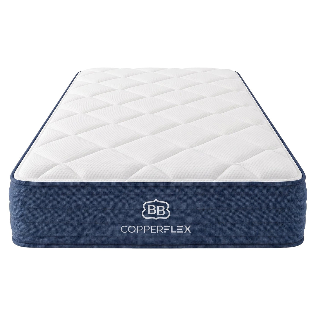 CopperFlex Hybrid Essential mattress front view on white background"
pillow-top-side-angle