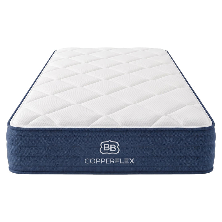 CopperFlex Hybrid Essential mattress front view on white background"
pillow-top-side-angle