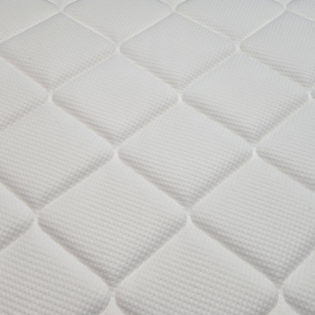 Close-up of CopperFlex mattress diamond-quilted cover pattern