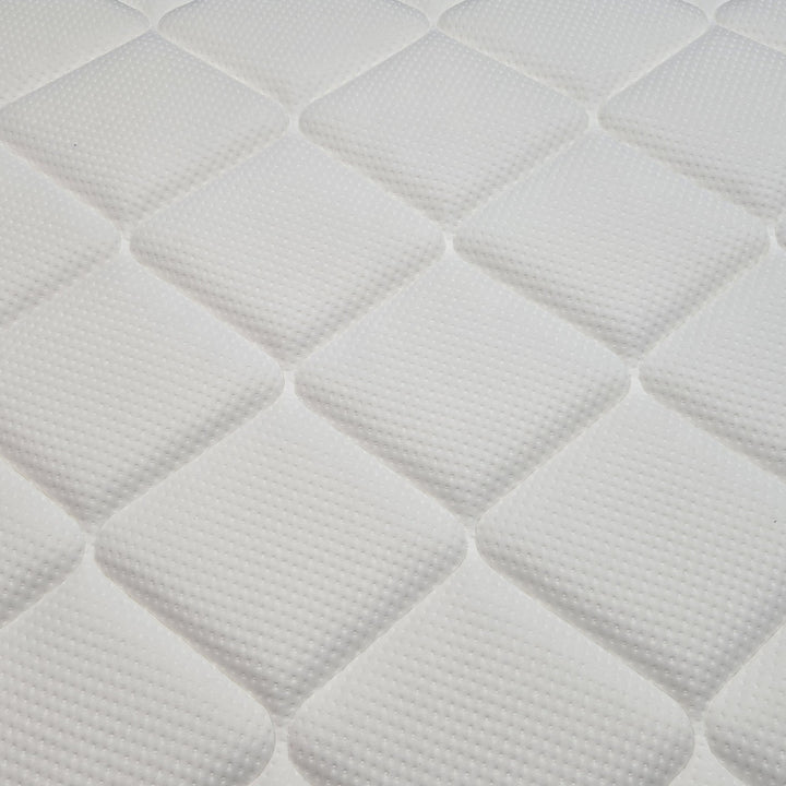 Close-up of CopperFlex mattress diamond-quilted cover pattern
