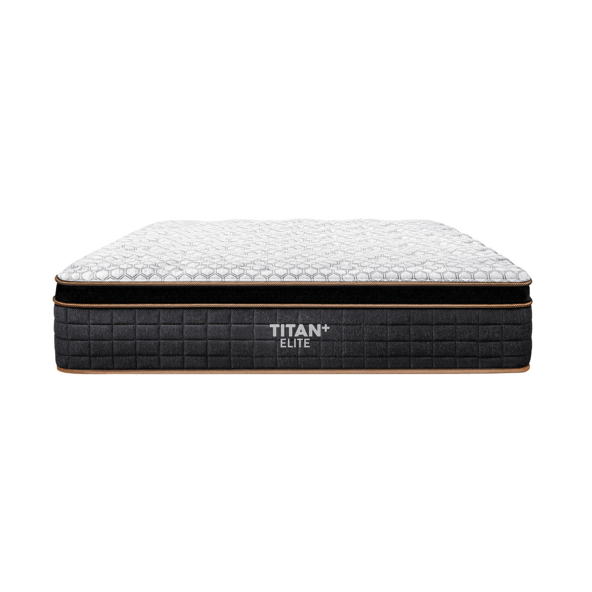 Brooklyn Bedding Titan Plus Elite 14 inch plus size hybrid mattress, front view, on display at Magic Sleeper in Pottstown PA