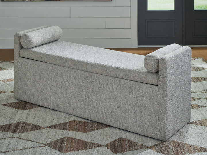 Galliden - Large Upholstered Dining Room Bench - Beige