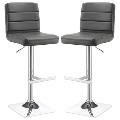 Bianca - Square Upholstered Adjustable Bar Stools (Set of 2)