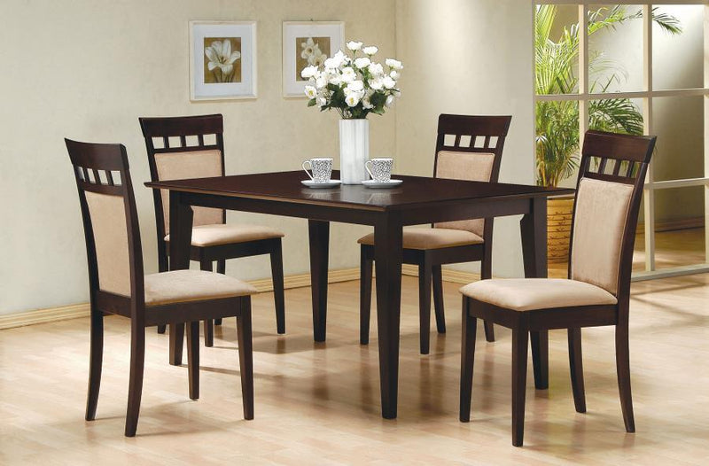 Gabriel - 5-Piece 59" Rectangular Dining Set - Cappuccino