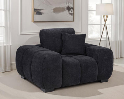 Octavia - Fabric Upholstered Track Arm Accent Chair