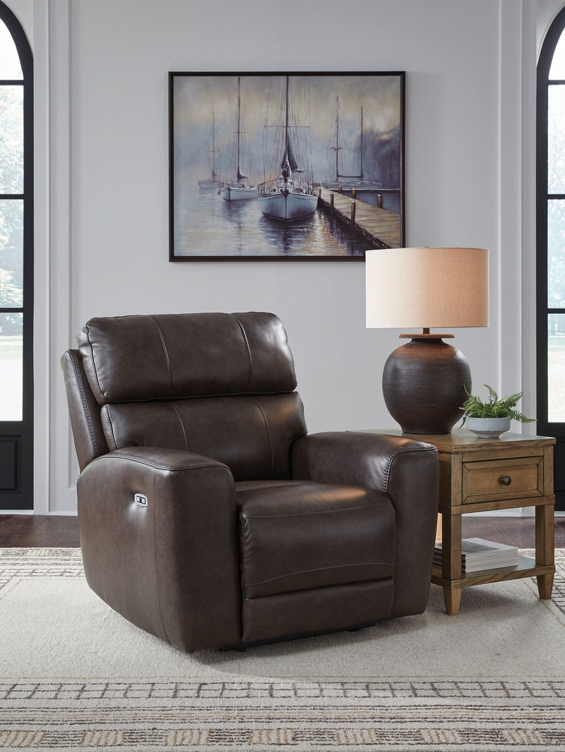 Crossplex - Smoke - Power Recliner / Adjustable Headrest