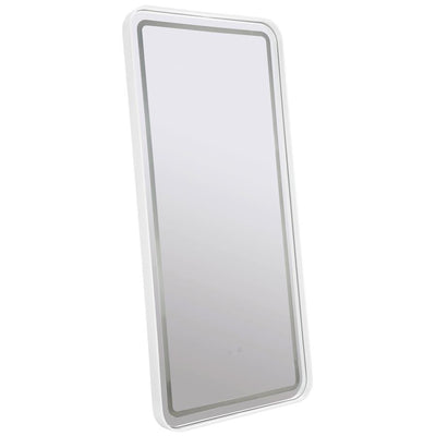 Glendora - LED Standing Mirror Bluetooth Speakers - Pearl Silver