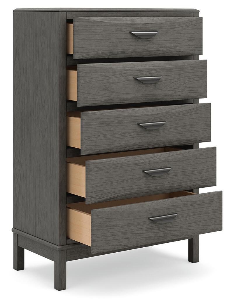 Mazing - Five Drawer Chest - Gray