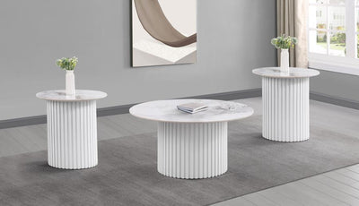 Rowena - Faux Marble Coffee Table Set