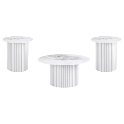 Rowena - Faux Marble Coffee Table Set