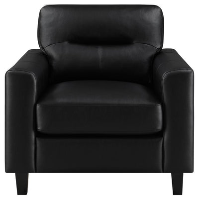 Scotland - Faux Leather Upholstered Track Arm Chair