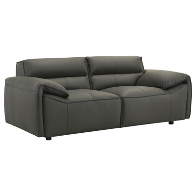 Buxton - Top Grain Leather Upholstered Loveseat