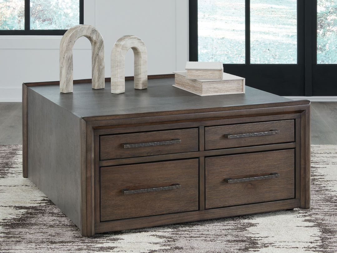 Kallenny - Square Cocktail Table - Brown / Gray