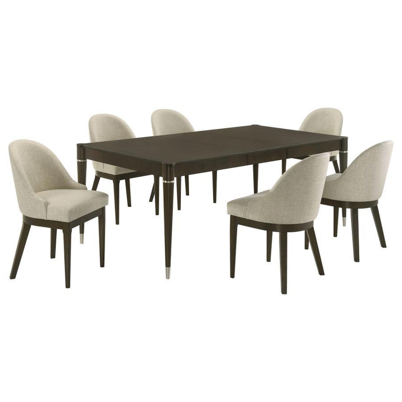 Reseda - 7-Piece Rectangular Dining Set - Ash Brown