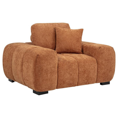 Octavia - Fabric Upholstered Track Arm Accent Chair