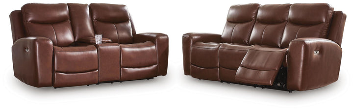 Bexhurst - 2 Pc. - Power Reclining Sofa And Loveseat - Mahogany