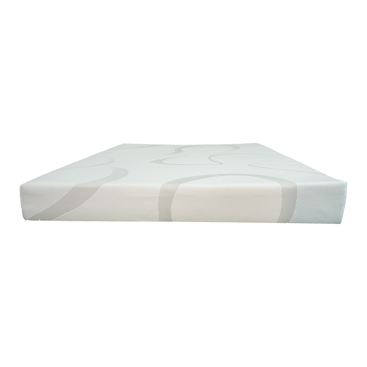 Side profile of a gel memory foam RV mattress showing the layered foam height for RV bunks and platforms