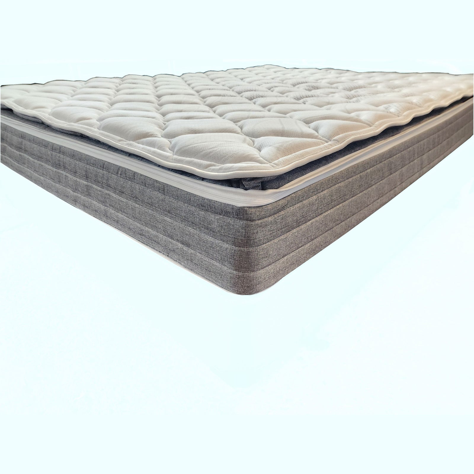 Pillow Top Shell replacement cover for Sleep Number beds shown on the full mattress with a quilted pillow-top surface