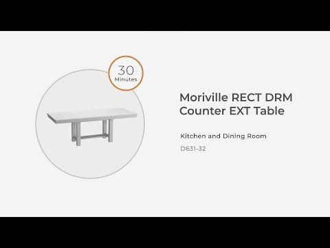 Moriville - Rectangular Dining Room Counter Extension Table - Grayish Brown