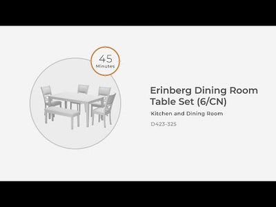 Erinberg - Antique White - Dining Room Table Set (Set of 6)