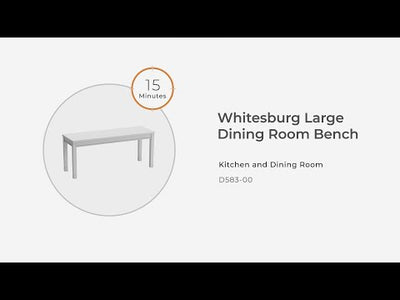 Whitesburg - Brown / Cottage White - Large Dining Room Bench