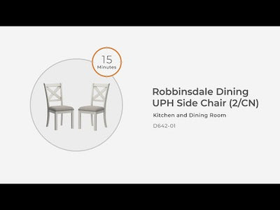 Robbinsdale - Antique White - Dining Upholstered Side Chair (Set of 2)