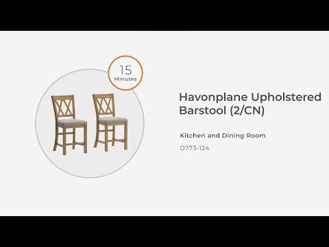 Havonplane - Brown - Upholstered Barstool (Set of 2)