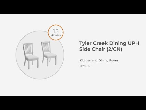 Tyler Creek - Dining UPH Side Chair (Set of 2) - Slatback - Black / Grayish Brown