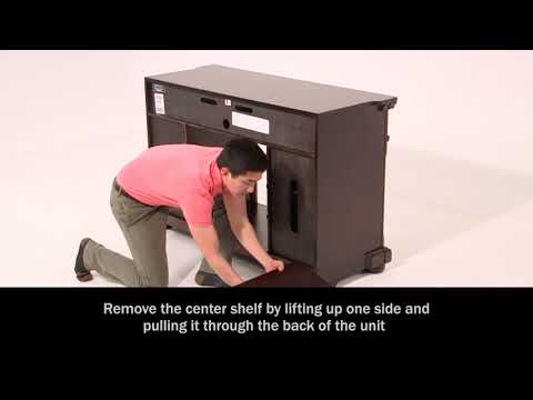 Wynnlow - 63" TV Stand With Glass/Stone Fireplace Insert - Gray