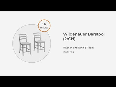 Wildenauer - Barstool (Set of 2) - Brown / Black