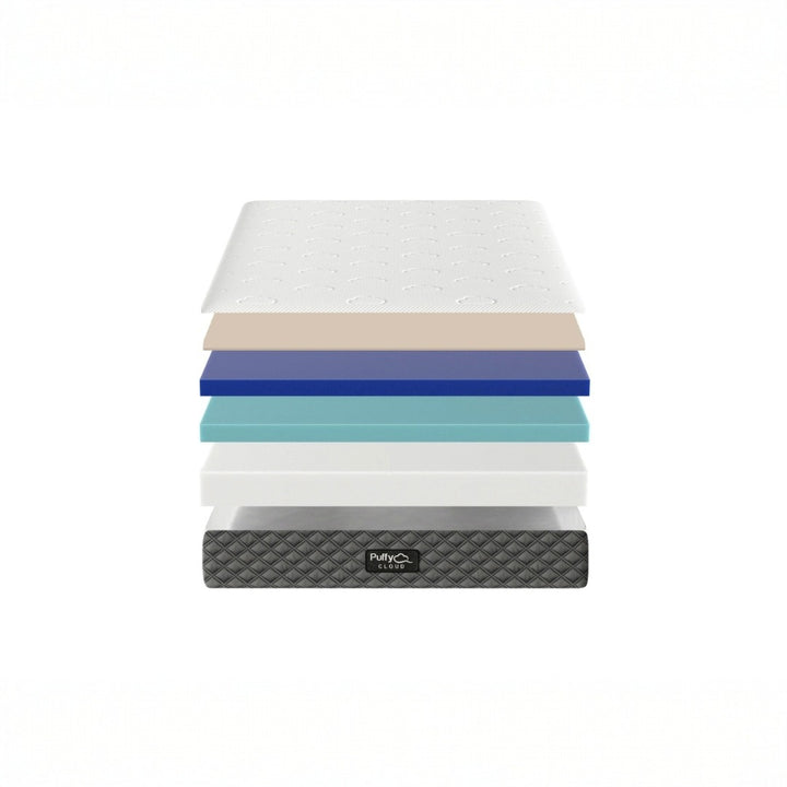 10 inch Puffy Cloud foam layers showing cooling gel and high density base