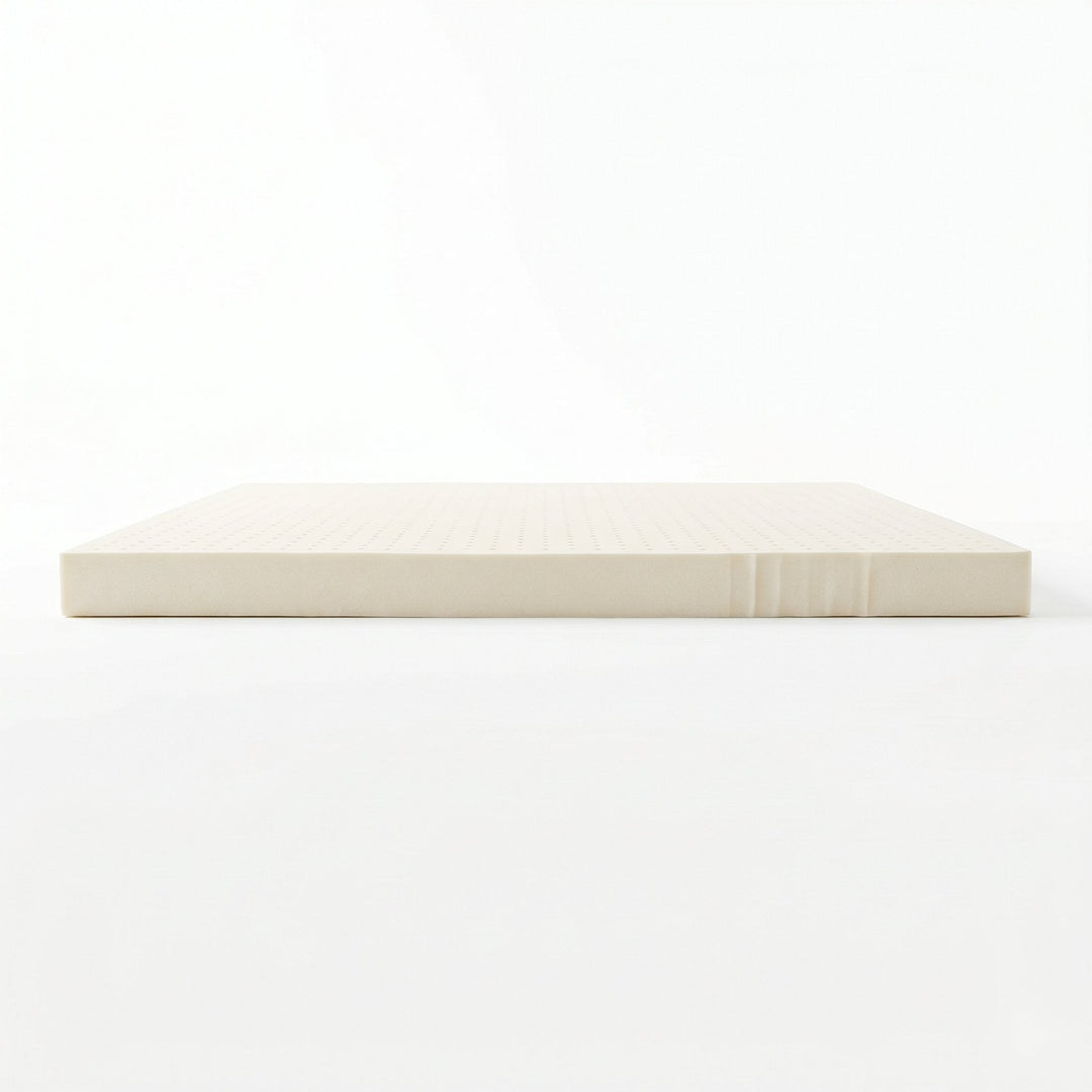 Side profile of King Split Head Flex Top natural latex replacement foam layer showing its thickness