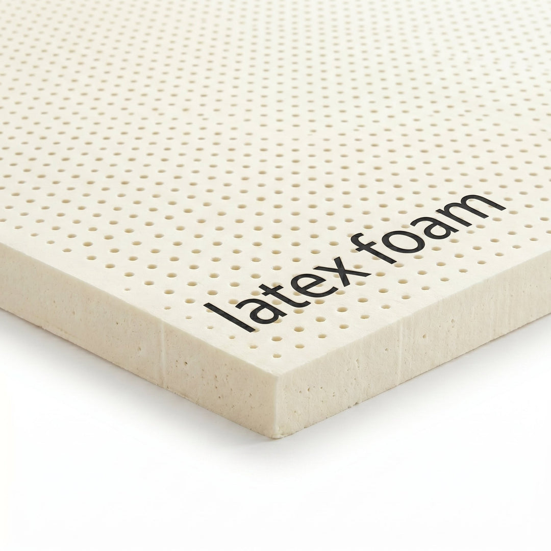 Natural latex foam replacement comfort layer for Sleep Number beds — perforated breathable latex slab, made in USA