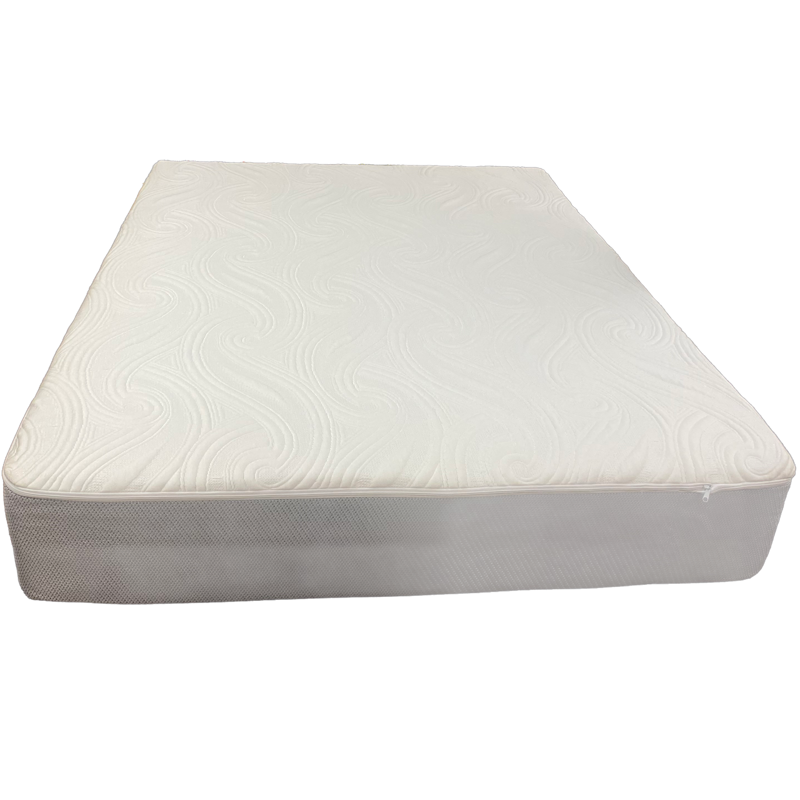 Stretch knit Sleep Number mattress cover replacement showing zippered top design and side panel