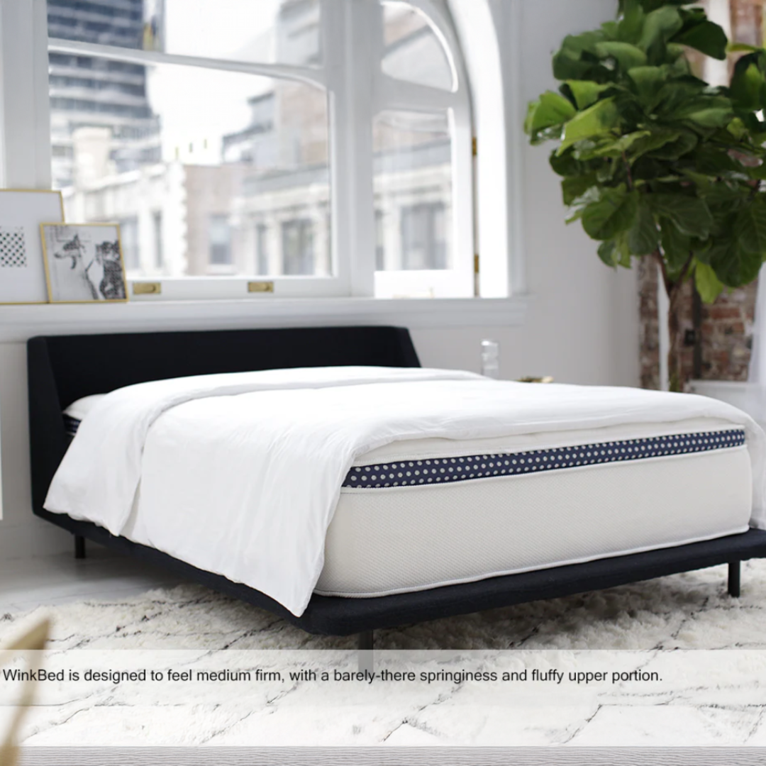 The award-winning WinkBed Hybrid with the Frost cooling cover, on display at Magic Sleeper